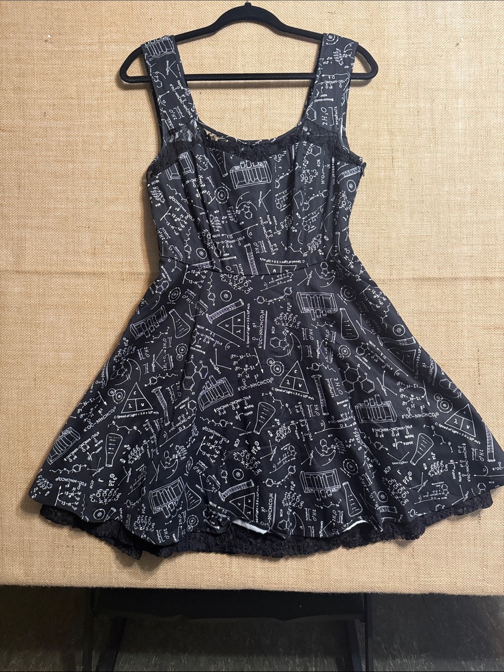 Hot Topic Black Science Print Midi Dress